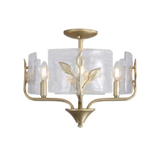 Golden Canada 4503-4SF WG-HWG - Wry Lighting Bloem 4-light Semi-Flush Mount in White Gold